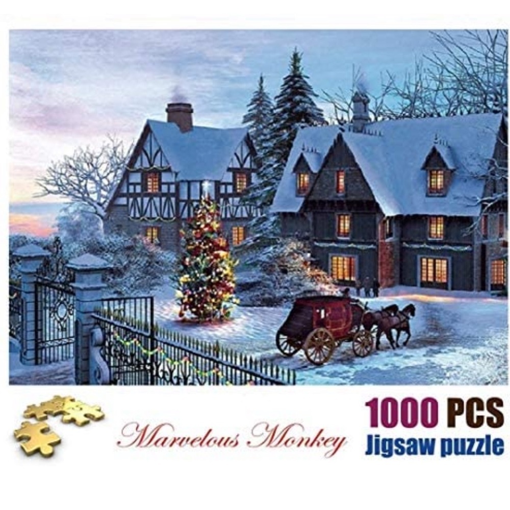 Jigsaw Puzzles 1000 Pieces, The Warm Christmas Fairy Christmas Puzzle - Picture 2 of 8